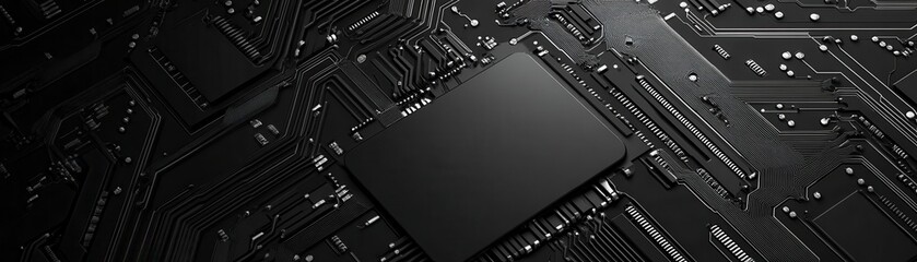 Poster - Black Circuit Board Showing Central Processing Unit