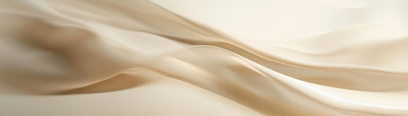Poster - Elegant Draped Beige Fabric Soft Texture