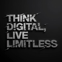 Aufkleber - Innovative minimalist design concept digital realm typography art dark backdrop artistic perspective seo-friendly insight