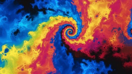 Poster - Vibrant swirling color patterns abstract design digital art artistic creation bold visuals color theory exploration