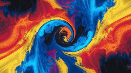 Poster - Colorful abstract swirl pattern art digital creation vibrant colors artistic environment dynamic viewpoint visual concept