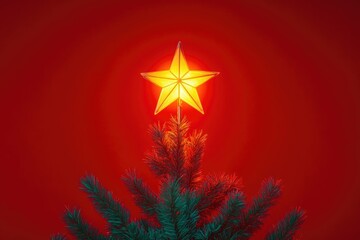 Wall Mural - Christmas Tree with Star