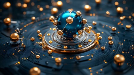 Poster - Quantum Dance, a mesmerizing visualization of time crystals within a quantum computer, showcasing dynamic non-equilibrium states and intricate patterns.