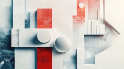 Poster - Artistic white abstract design with subtle geometric details and clean aesthetics.