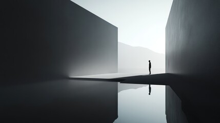 Poster - Gradient transitioning from light to dark, perfect for minimalist compositions.