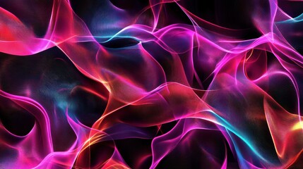 Poster - Futuristic network visualization with seamless transitions, dynamic node connections, and sleek, vibrant patterns, isolated for versatility.