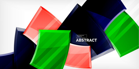 Leinwandbilder - Colorful geometric abstract shapes. Illustration For Wallpaper, Banner, Background, Card, Book Illustration, landing page