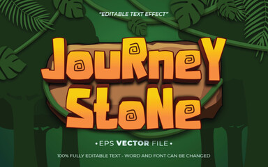 Poster - Journey Stone 3d text effect editable vector
