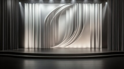 Poster - Minimalist abstract stage backdrop designs focusing on simplicity and elegance.
