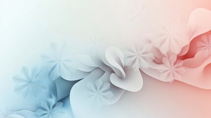 Poster - Modern minimalist Christmas backdrop featuring abstract snowflakes and soft gradients.