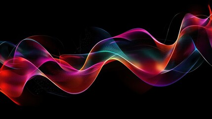 Poster - Modern technology concept design with interconnecting lines and vibrant glowing elements, ideal for innovative branding visuals,
