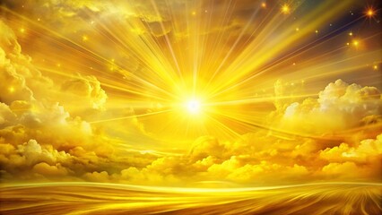 Aufkleber - A Stunning Panoramic Photography Display of Vibrant Abstract Art Emphasizing Bright Sunny Yellow Hues for Modern Decor and Design Inspiration