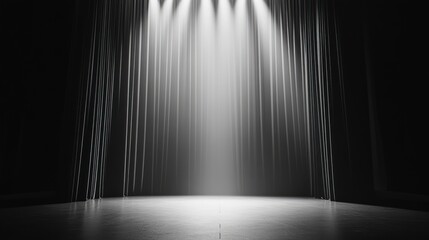 Aufkleber - Poetic minimalist stage background tailored for niche performances and intimate settings.