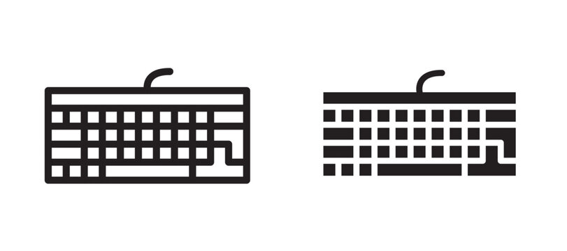Keyboard liner icon vector set.