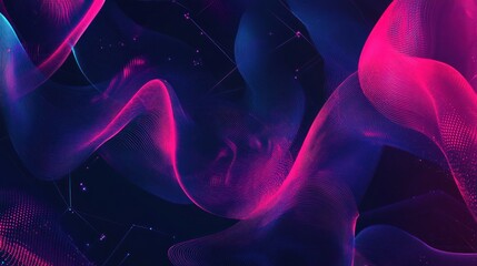 Poster - Dynamic communication nodes and lines design with subtle futuristic accents.