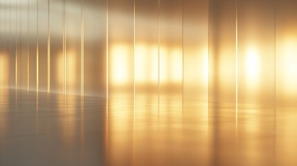 Poster - Soft-focus expo backdrop with glowing light transitions and muted tones.