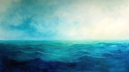 Poster - soothing gradient in blues and greens, evoking a sense of calm.