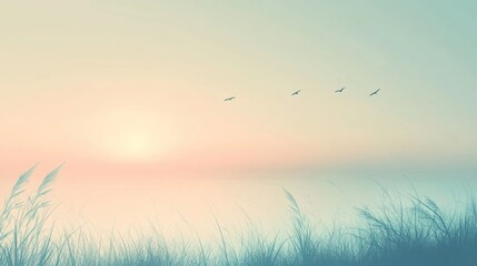 Poster - subtle gradient background with soft, muted tones for calming visuals.