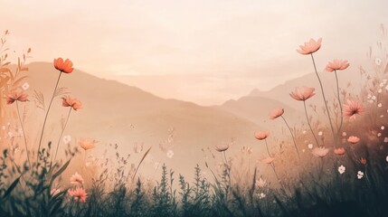 Poster - subtle gradient background with soft, muted tones for calming visuals.