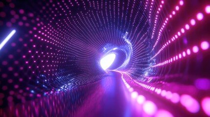 Poster - Technology mesh design with glowing particles, perfect for branding or advertising.