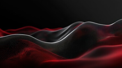 Poster - Technology particles and mesh in a dynamic, flowing composition for innovative visuals.