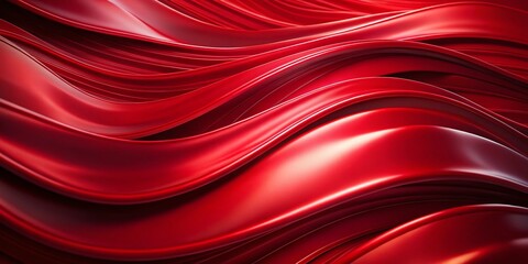Aufkleber - Captivating Abstract Red Wavy Background with Flowing Curves for Dynamic Visual Impact in Contemporary Design