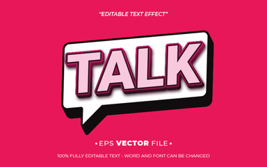 Poster - Talk 3d text effect editable vector