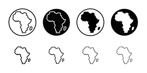 Poster - africa map icon Outline vector for web ui