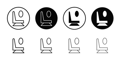 Poster - Airplane seat icon Outline vector for web ui