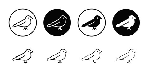 Poster - bird icon Outline vector for web ui