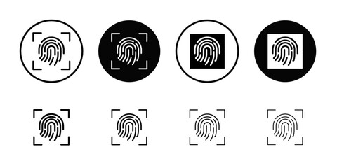 Poster - Biometric icon Outline vector for web ui