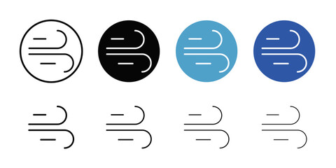 Poster - Blowing wind icon Outline vector for web ui