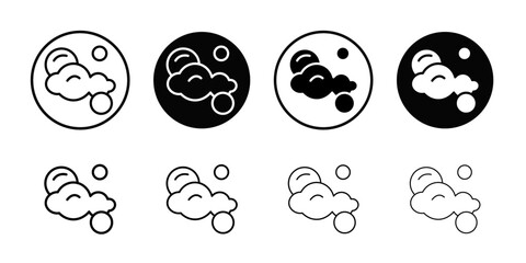 Wall Mural - Bubbles and foam icon Outline vector for web ui