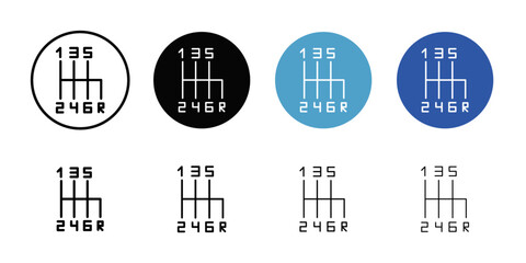 Aufkleber - car manual shift lever icon Outline vector for web ui