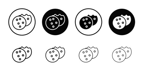 Poster - Cookie icon Outline vector for web ui