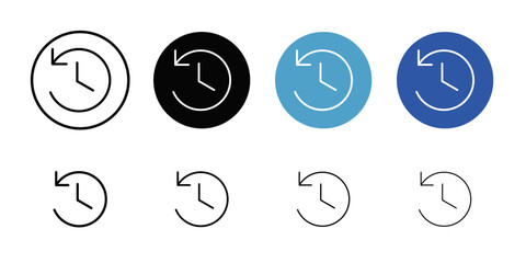 Poster - counterclockwise rotation icon Outline vector for web ui