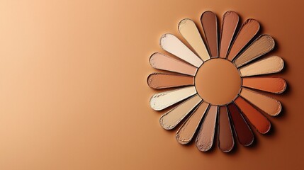 Poster - Soft mocha pastel hues radiate from a floral-themed color palette, perfect for creative projects focused on contemporary aesthetics