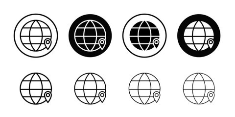 Poster - globe icon Outline vector for web ui