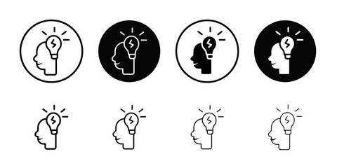 Poster - Idea generation icon Outline vector for web ui