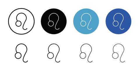 Poster - Leo zodiac sign icon Outline vector for web ui