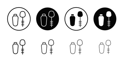 Poster - Mascara brush icon Outline vector for web ui