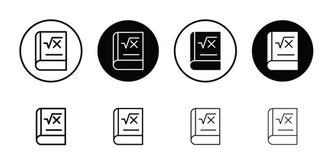 Poster - Maths book icon Outline vector for web ui