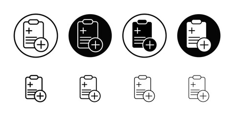 Poster - medical clipboard form icon Outline vector for web ui