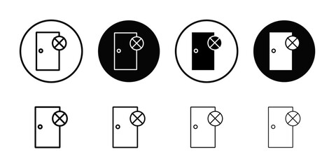 Aufkleber - No entry icon Outline vector for web ui