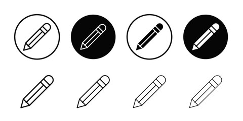 Poster - Pencil icon Outline vector for web ui