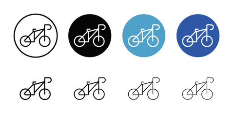 Poster - Road Bike Bicycle Icon Outline vector for web ui