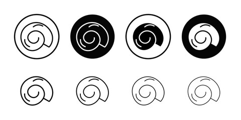 Poster - rounded shell icon Outline vector for web ui