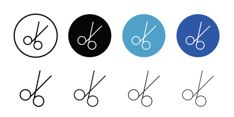 Poster - Scissors icon Outline vector for web ui