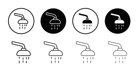 Poster - Shower icon Outline vector for web ui