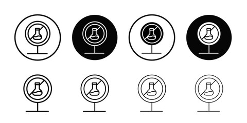 Poster - Silicon free icon Outline vector for web ui
